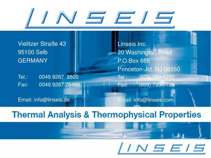 vielitzer stra e 43 95100 selb germany tel 0049 9287 8800 fax 0049 9287 70488 email info@linseis de n.