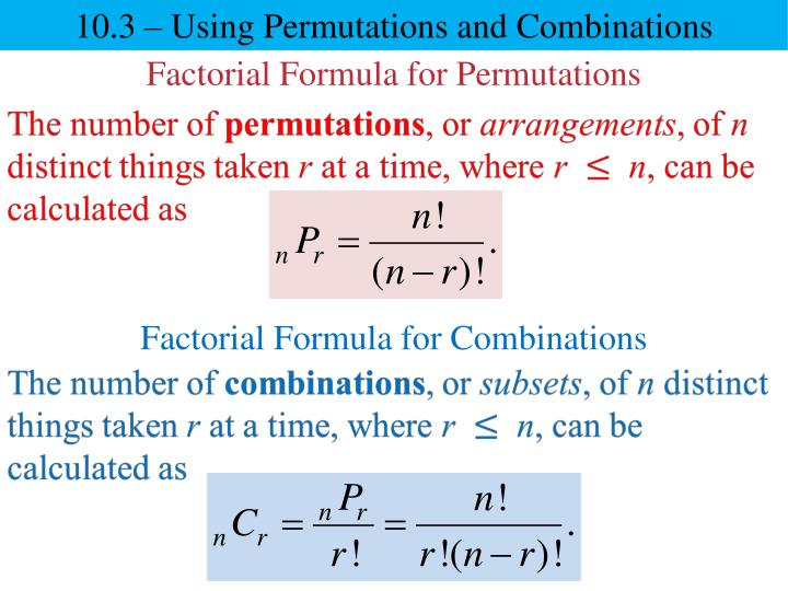 formula for permutations