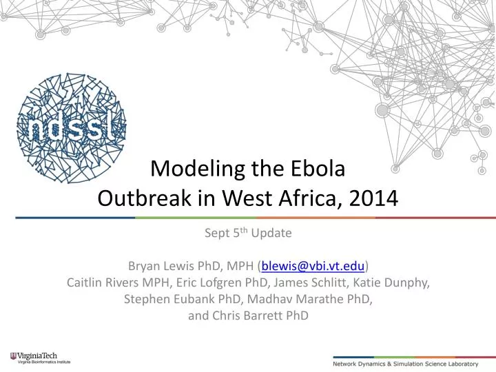 modeling the ebola outbreak in west africa 2014 n.