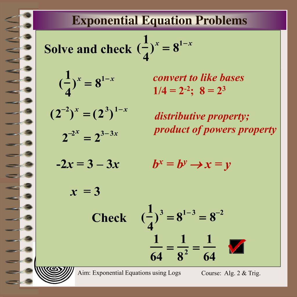 how to solve exponential equations word problems