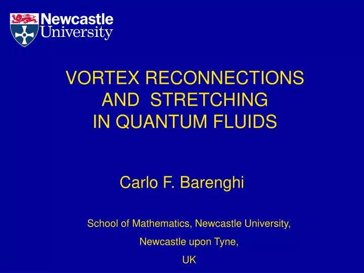 vortex reconnections and stretching in quantum fluids n.