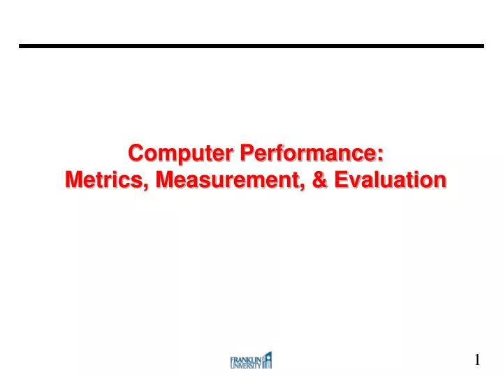 computer performance metrics measurement evaluation n.