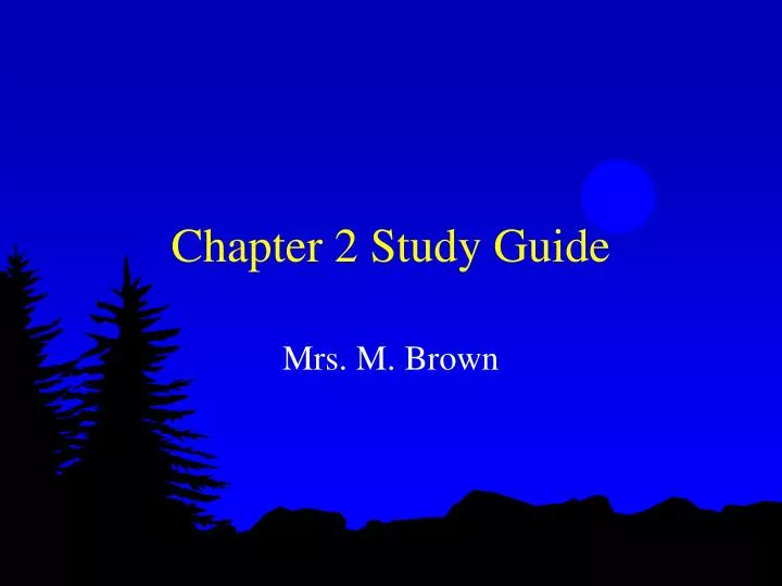 chapter 2 study guide n.