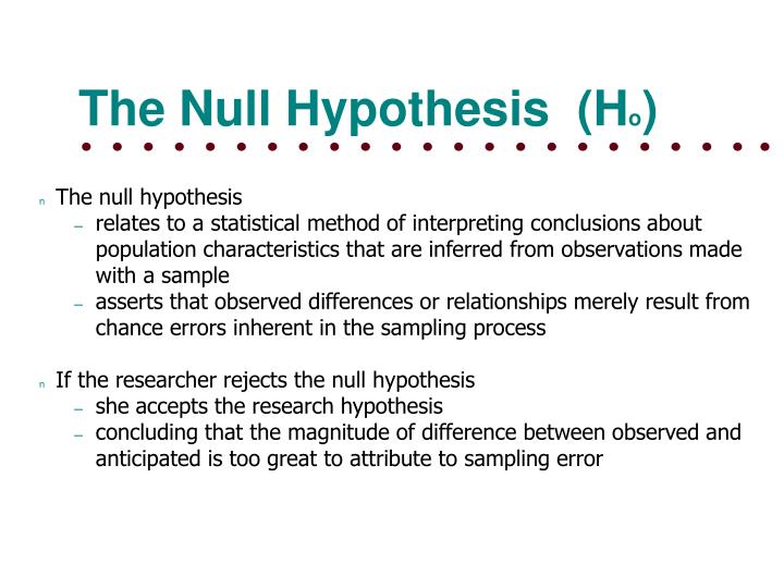 ho hypothesis definition