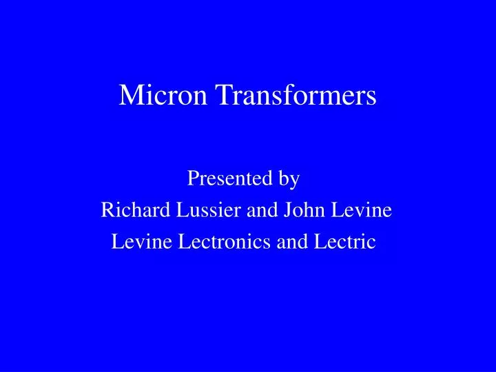micron transformers n.