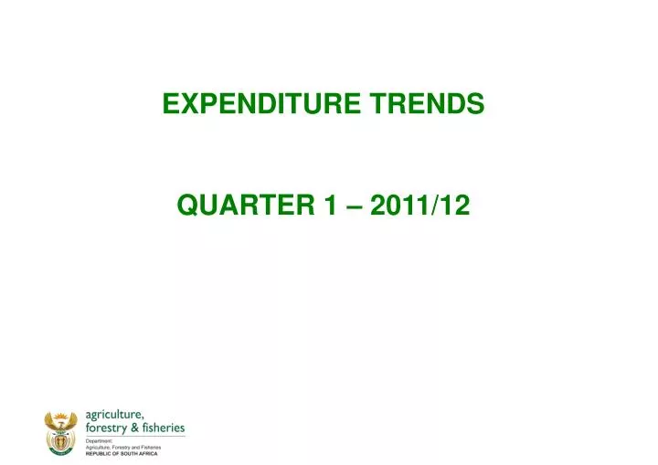 expenditure trends quarter 1 2011 12 n.