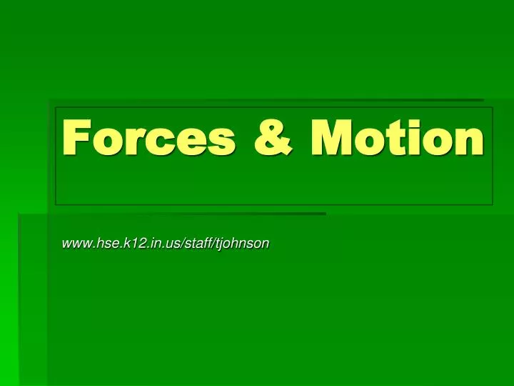 forces motion n.