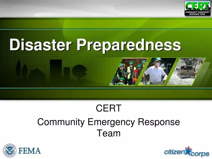 disaster preparedness n.