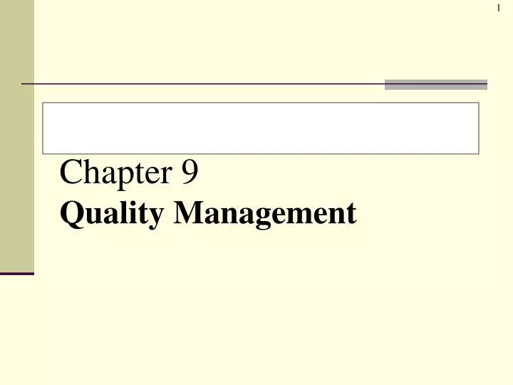 chapter 9 quality management n.
