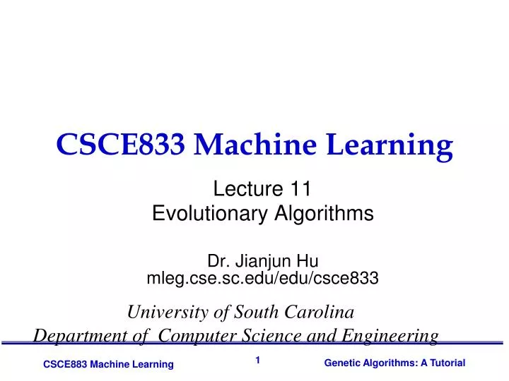 csce833 machine learning n.