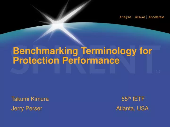 benchmarking terminology for protection performance n.
