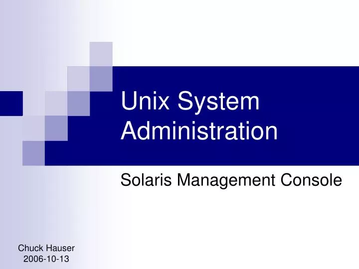 unix system administration n.