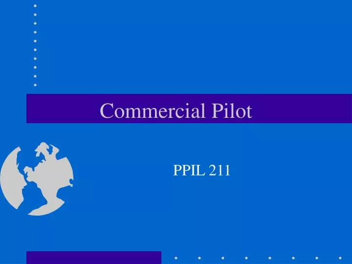 commercial pilot n.