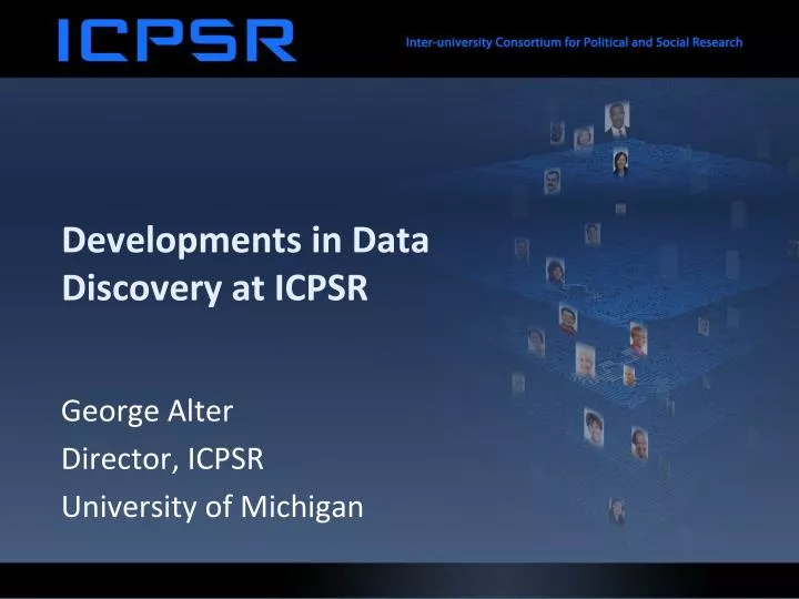 developments in data discovery at icpsr n.
