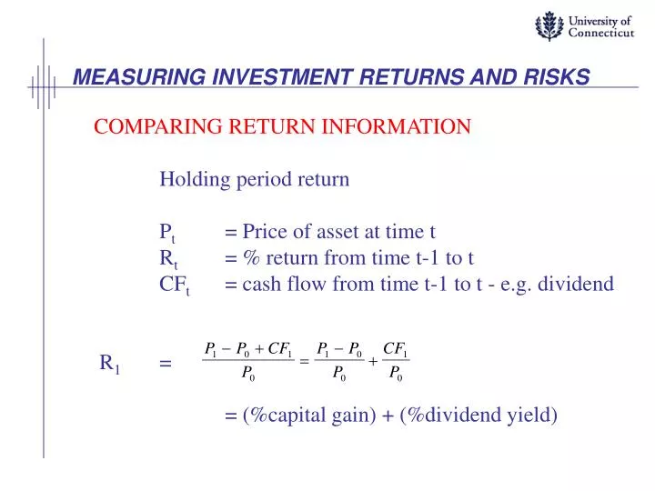PPT MEASURING INVESTMENT RETURNS AND RISKS PowerPoint Presentation