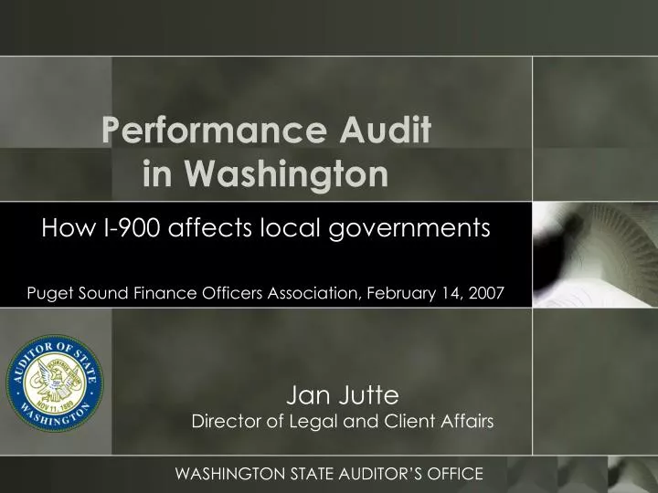 performance audit in washington n.