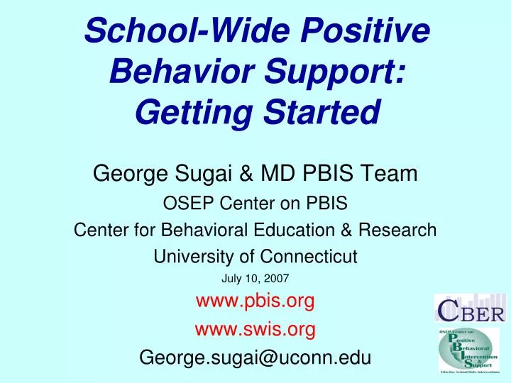 school wide positive behavior support getting started n.