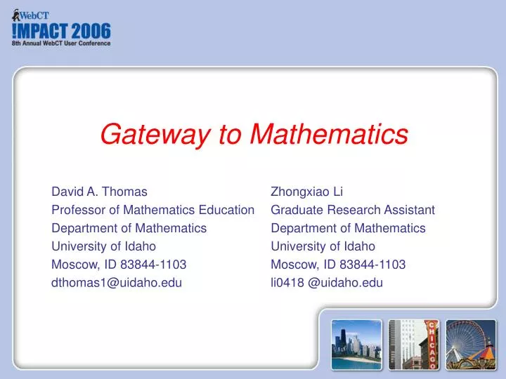 gateway to mathematics n.