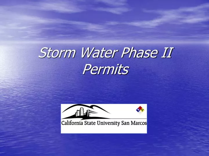 storm water phase ii permits n.