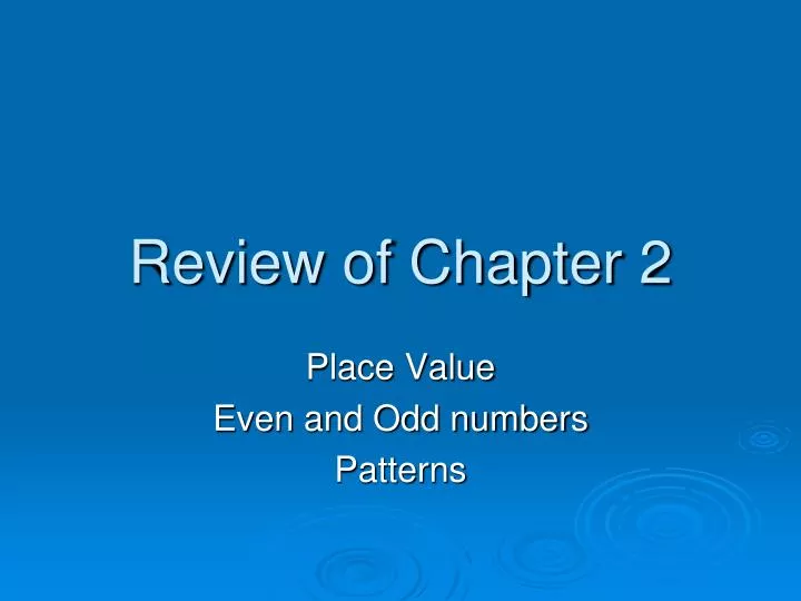 review of chapter 2 n.