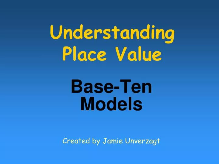 understanding place value n.