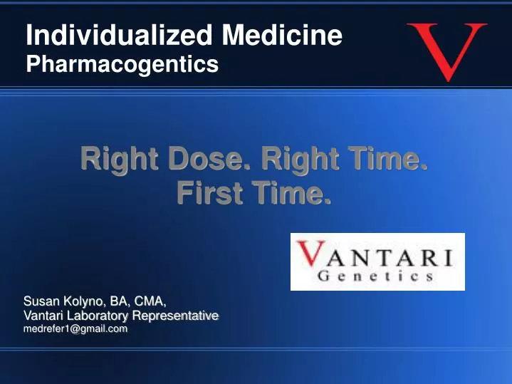 individualized medicine pharmacogentics n.