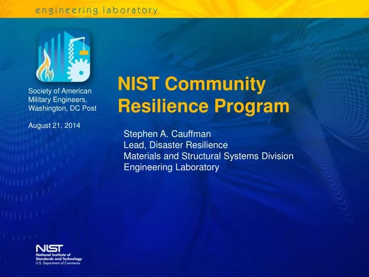 nist community resilience program n.