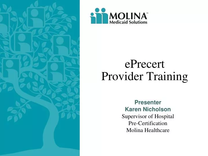 eprecert provider training n.