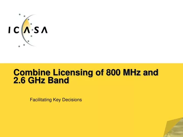 combine licensing of 800 mhz and 2 6 ghz band n.
