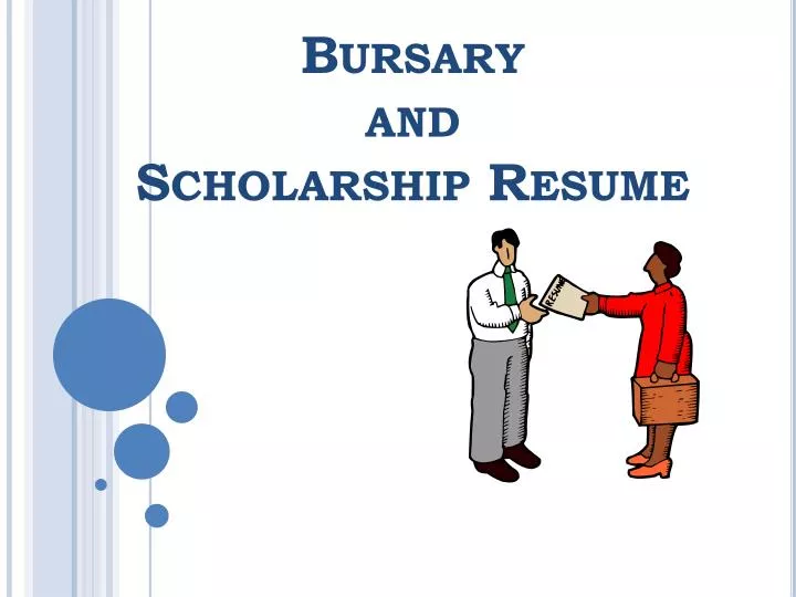 bursary and scholarship resume n.