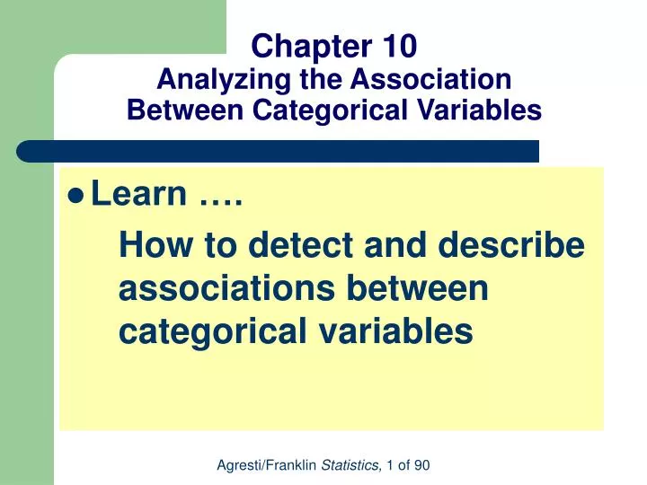 chapter 10 analyzing the association between categorical variables n.