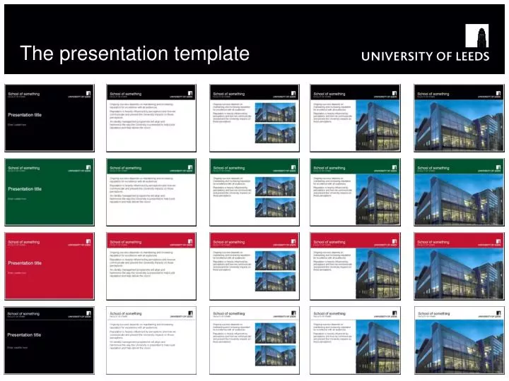 the presentation template n.