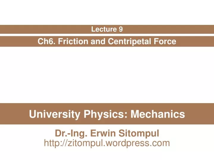 university physics mechanics n.