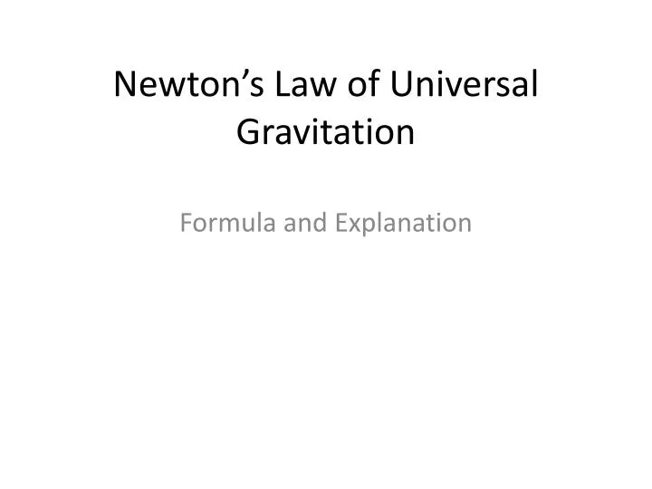 newton s law of universal gravitation n.