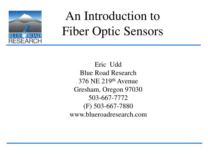 an introduction to fiber optic sensors n.