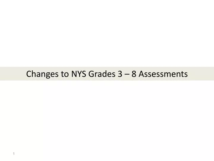 PPT - Changes to NYS Grades 3 – 8 Assessments PowerPoint Presentation ...