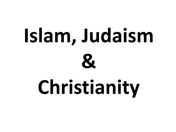 islam judaism christianity n.