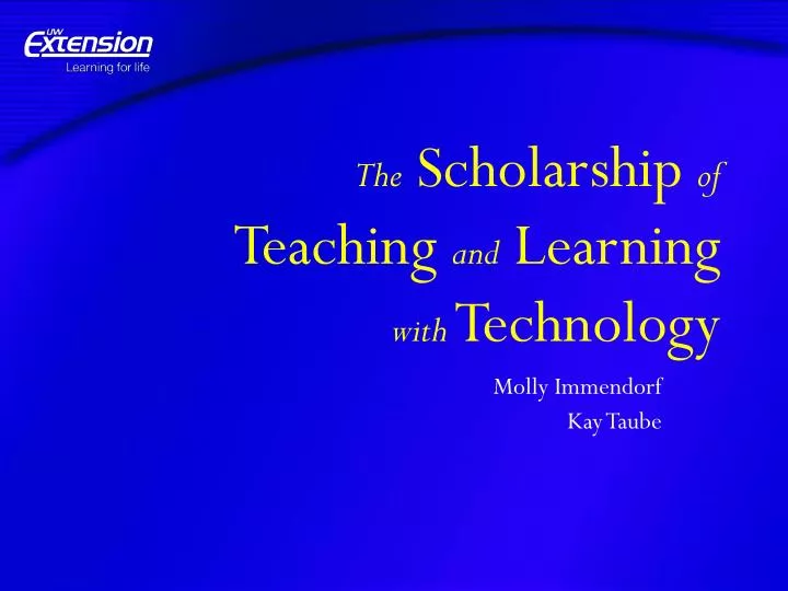 the scholarship of teaching and learning with technology n.