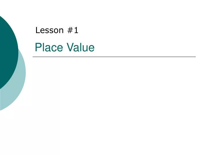 place value n.