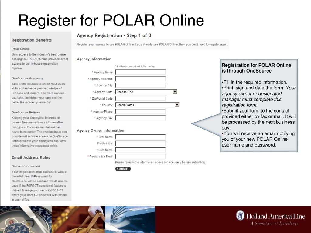 polar online for travel agents