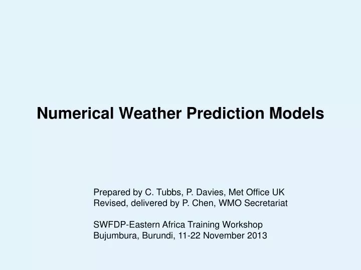 PPT Numerical Weather Prediction Models PowerPoint Presentation, free