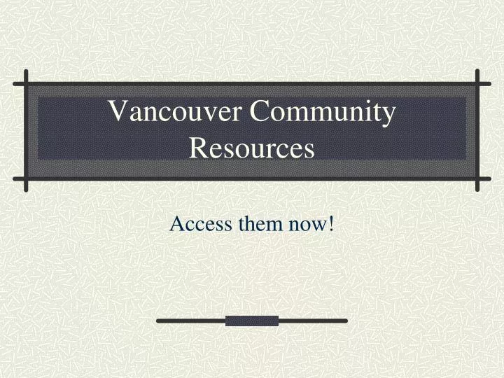 vancouver community resources n.