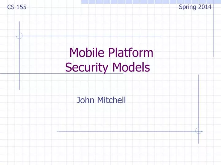 mobile platform security models n.