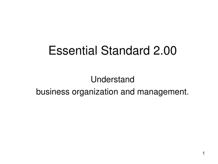 essential standard 2 00 n.