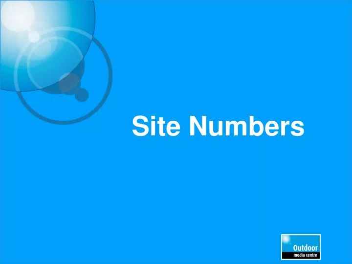 site numbers n.