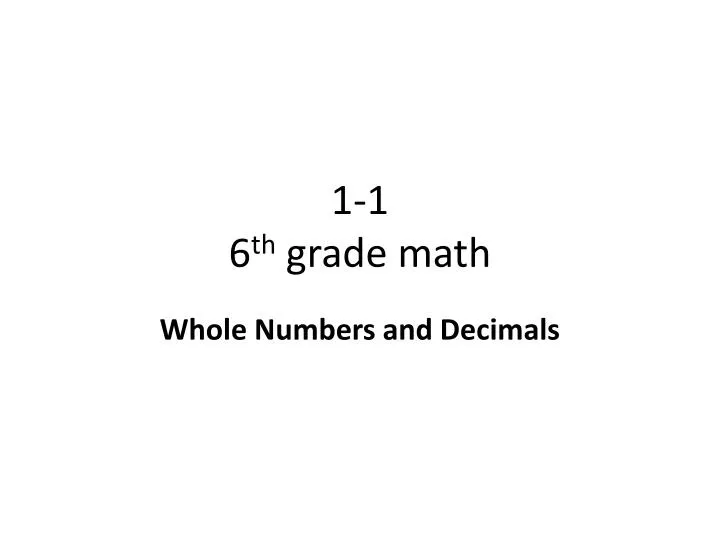 1 1 6 th grade math n.