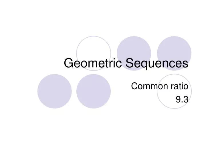 geometric sequences n.