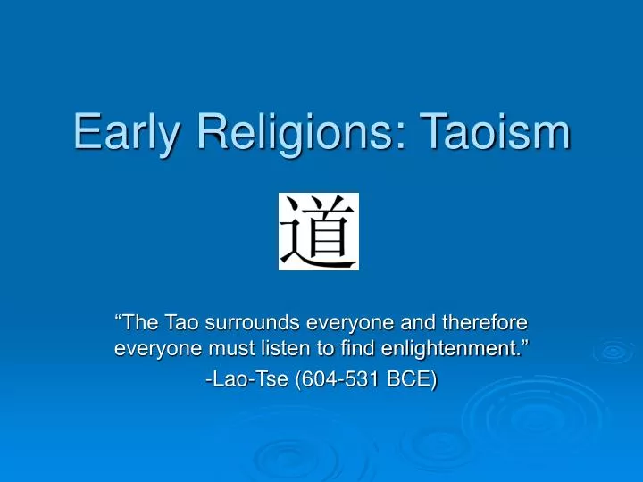 early religions taoism n.