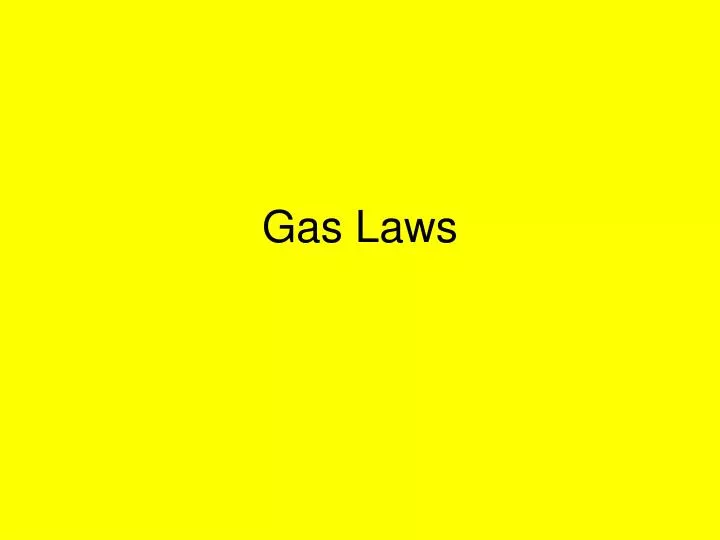gas laws n.