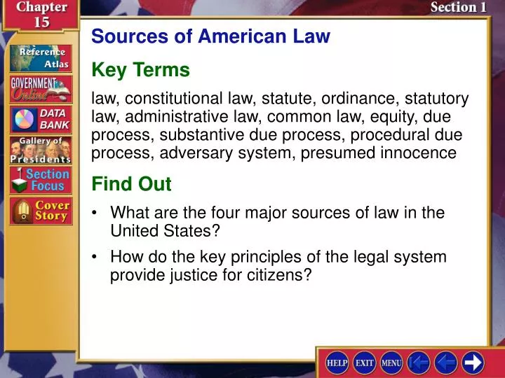 section 1 introduction to law basic terms
